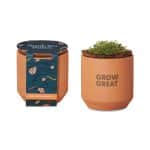 Custom Modern Sprout® Tiny Terracotta Grow Kit Thank You Daisies - Terracotta