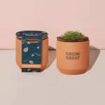 Custom Modern Sprout® Tiny Terracotta Grow Kit Thank You Daisies - Terracotta - 5