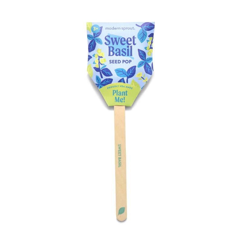 Custom Modern Sprout Garden Seed Pop - Sweet Basil - 1