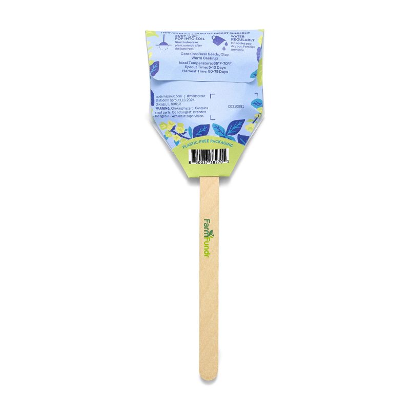 Custom Modern Sprout Garden Seed Pop - Sweet Basil - 3