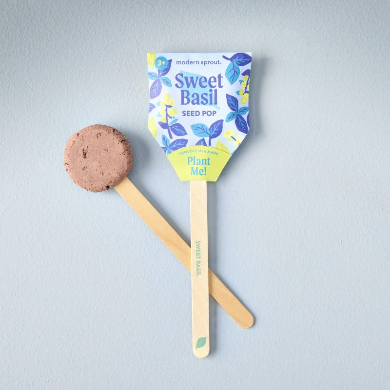 Custom Modern Sprout Garden Seed Pop - Sweet Basil - 5