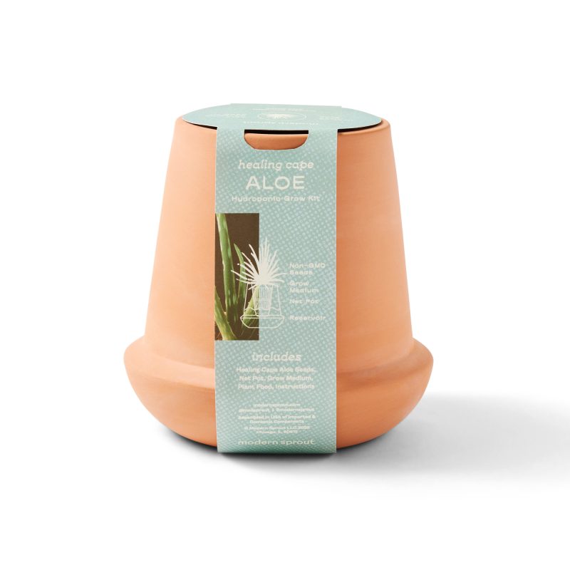 Custom Modern Sprout® Modern Terracotta Grow Kit Aloe - Terracotta - 5