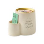 Custom Modern Sprout Ember Earth Candle + Planter - Stone- Pollination
