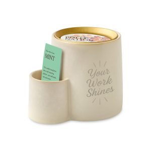 Custom Modern Sprout Ember Earth Candle + Planter - Stone- Pollination