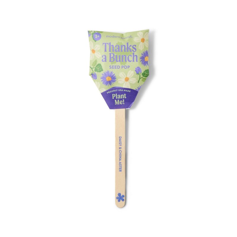 Custom Modern Sprout Flower Seed Pop - Thanks a Bunch - 1